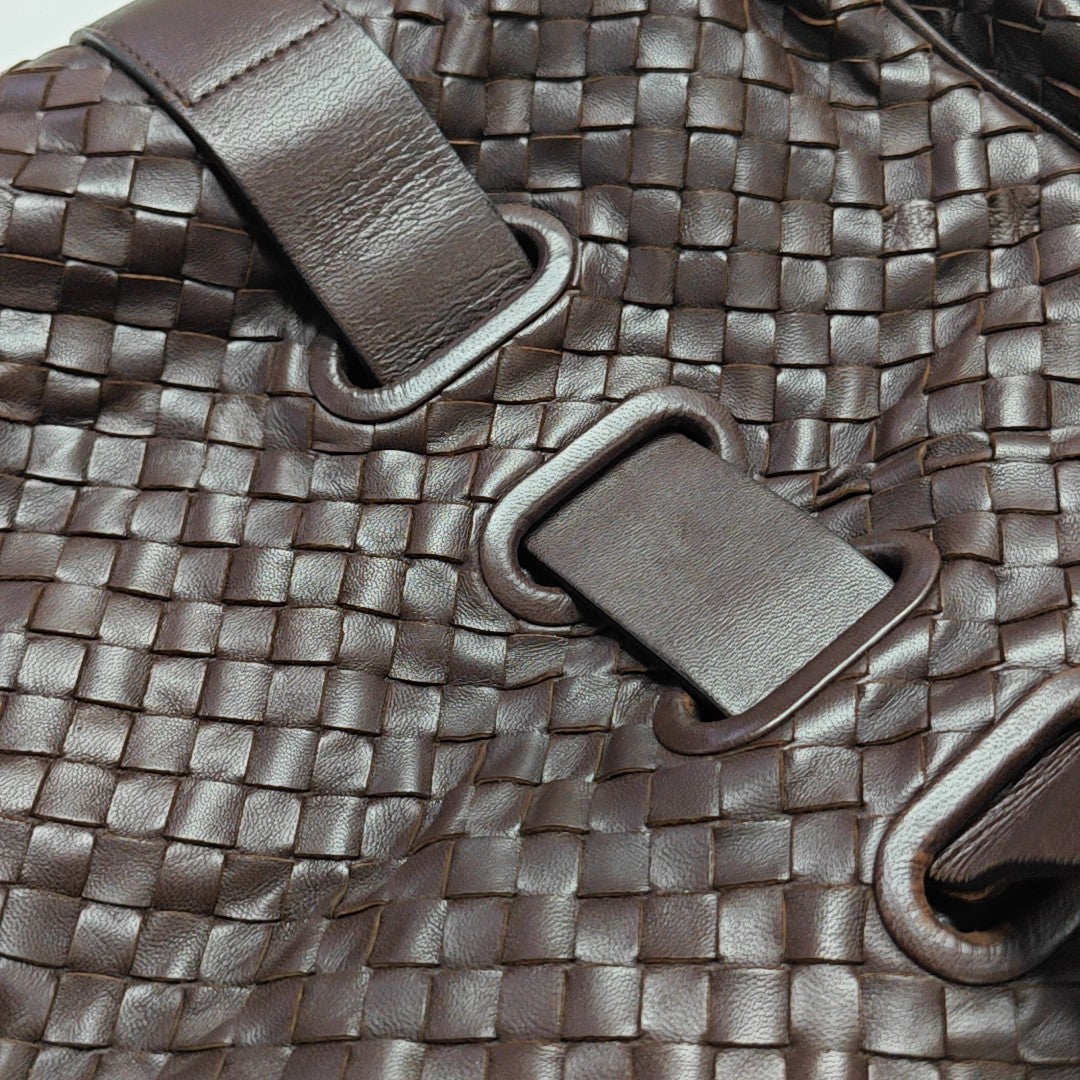 Calfskin Top Handle Bag Brown