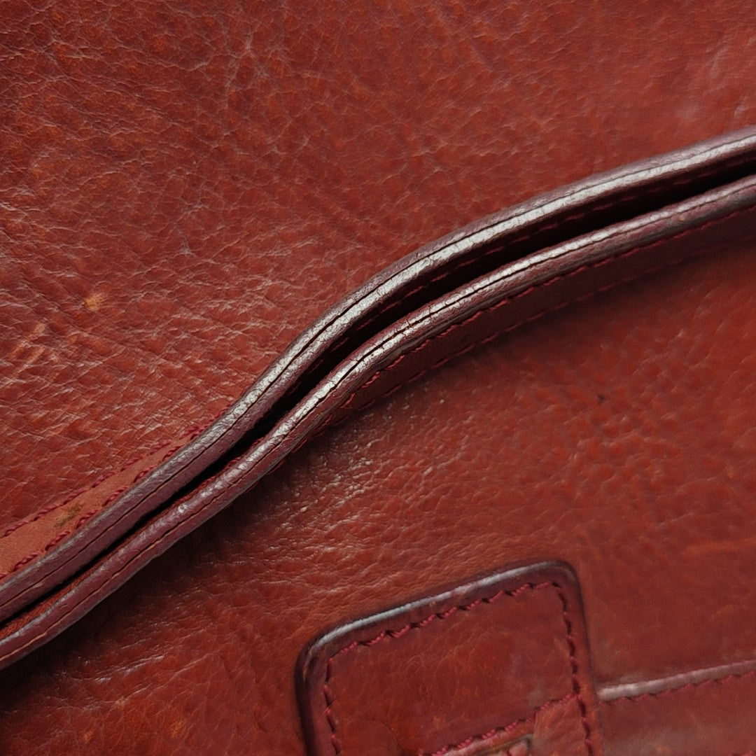 Calfskin Top Handle Bag Brown