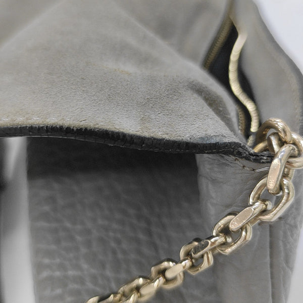 Calfskin Shoulder Bag Gray