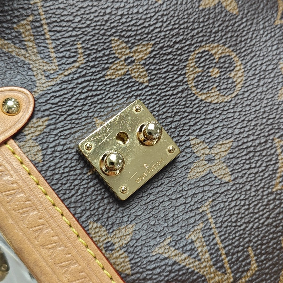 SIDE TRUNK MM Monogram Coated Canvas Brown