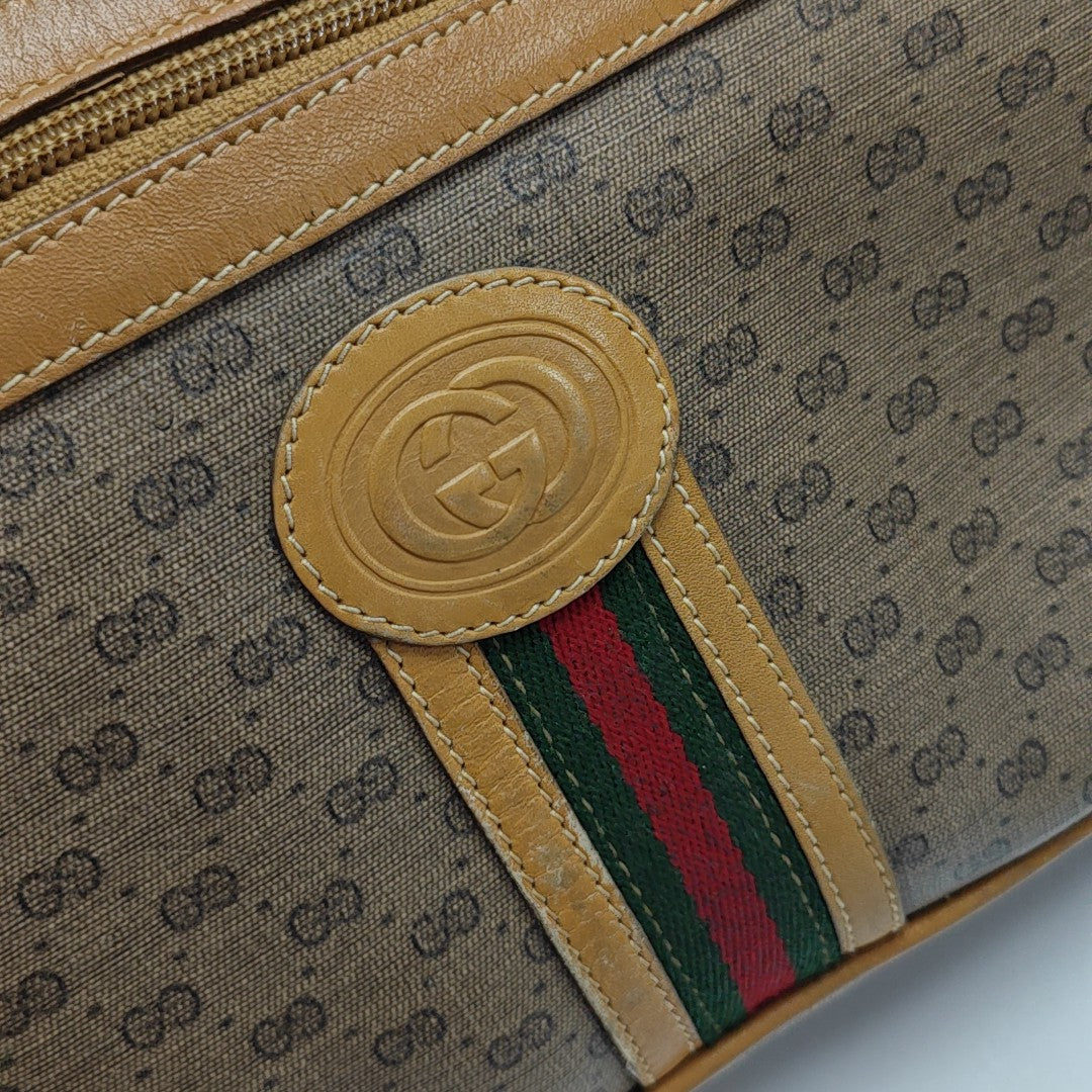 Monogram Coated Canvas Shoulder Bag Brown