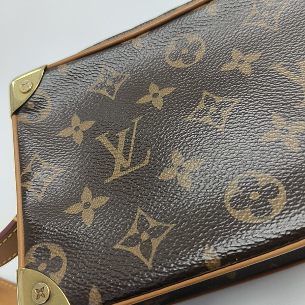 SOFT TRUNK Mini Monogram Coated Canvas Brown