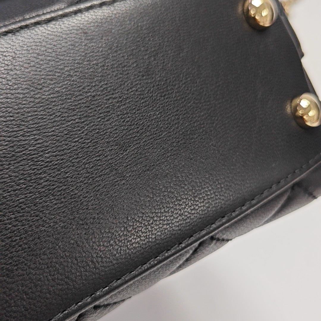 COCO HANDLE Mini Quilted Lambskin Black