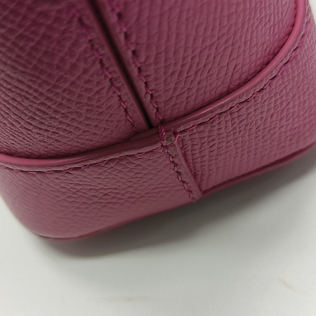 Top Handle Calfskin Red
