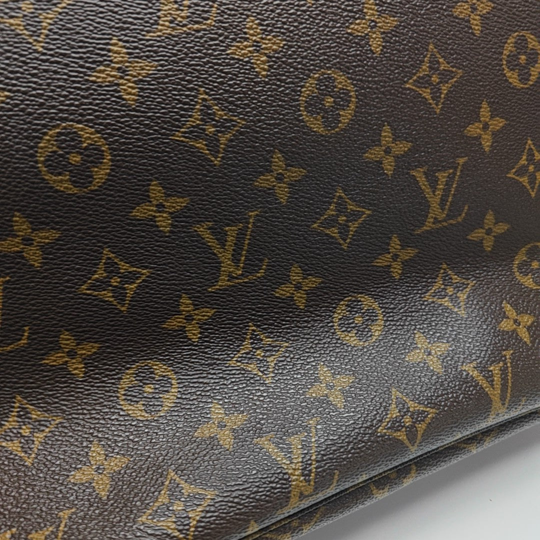 NEVERFULL MM Monogram Coated Canvas Brown