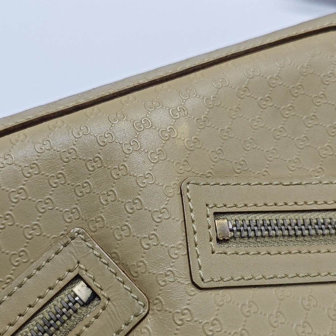 Calfskin Top Handle Bag Beige