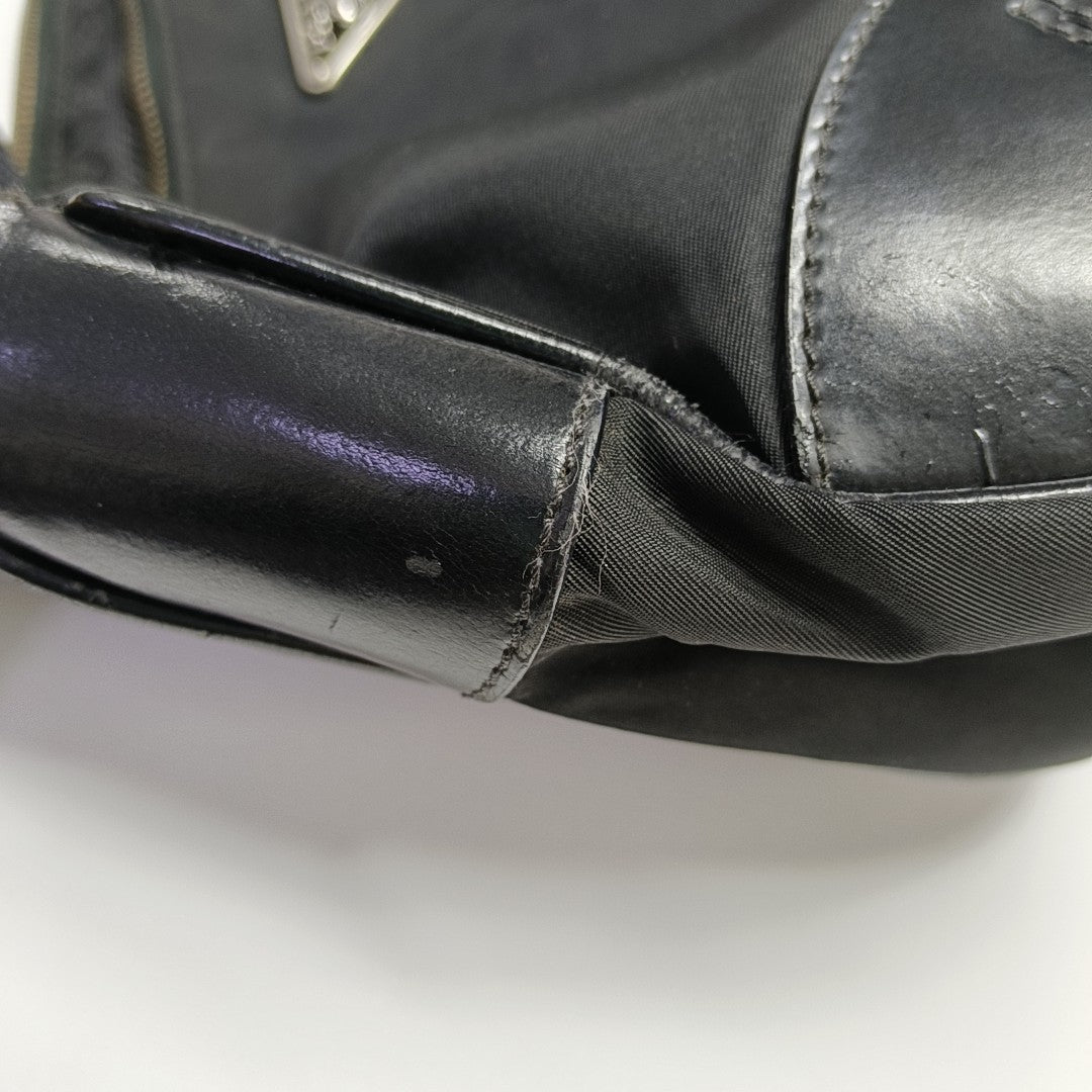 Nylon Shoulder Bag Black