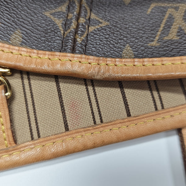 NEVERFULL MM Monogram Coated Canvas Brown
