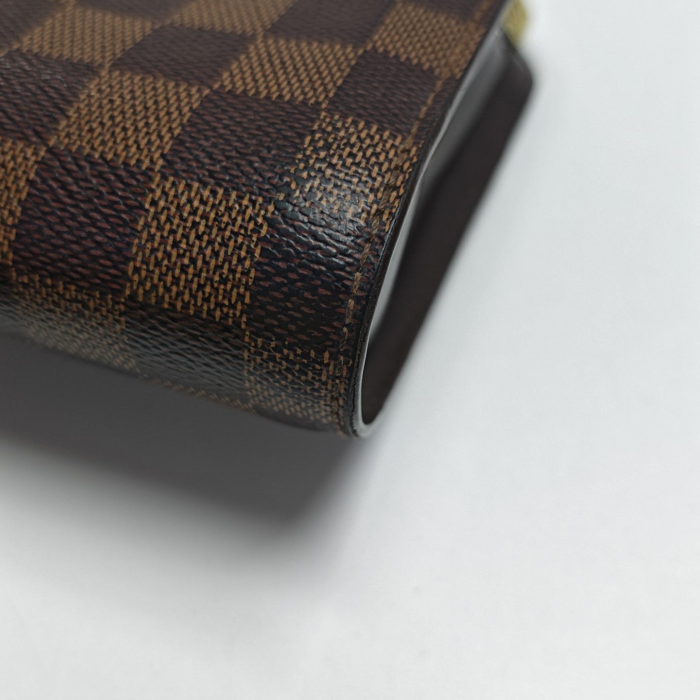 SAINT LOUIS Damier Ebene Coated Canvas Brown