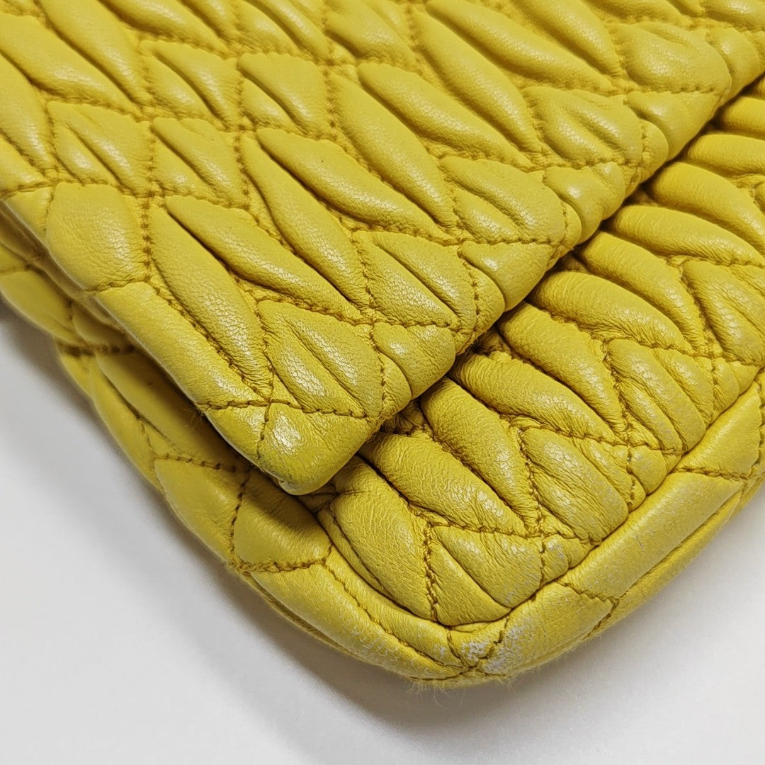 Crystal Quilted Lambskin Yellow