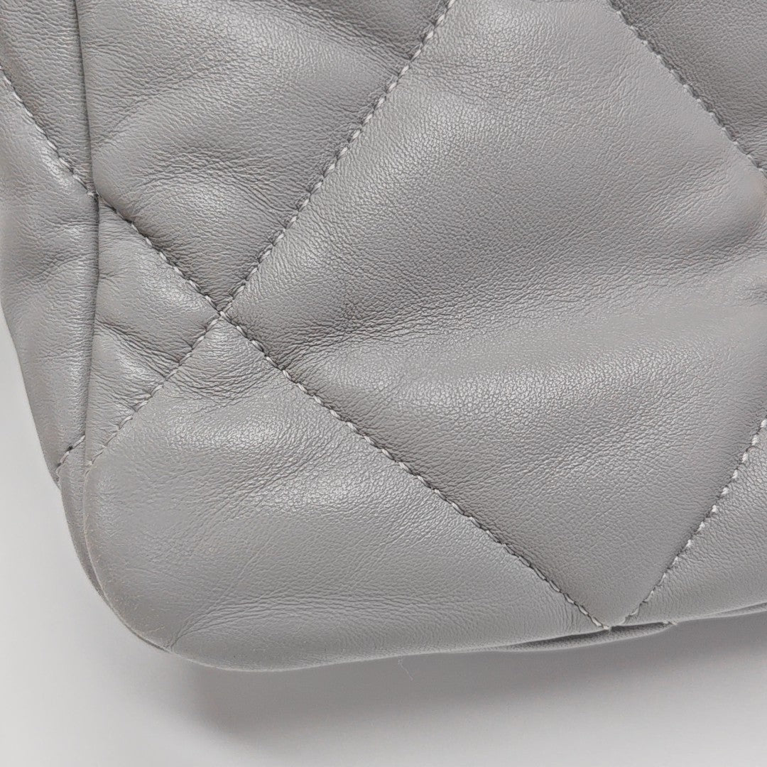 CHANEL 19 Small Quilted Lambskin Gray