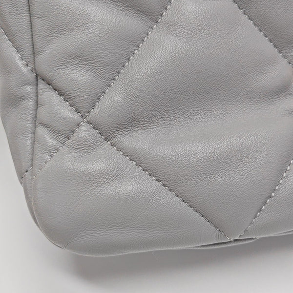 CHANEL 19 Small Quilted Lambskin Gray