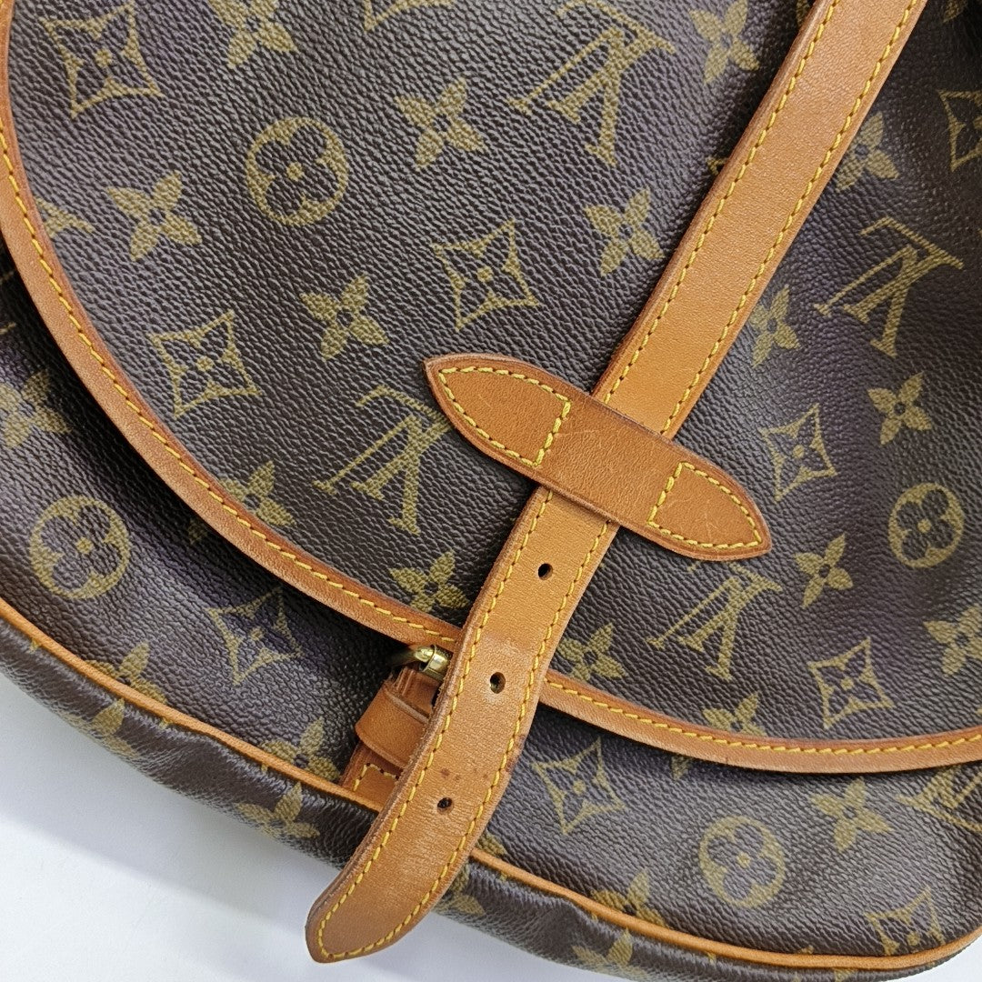 SAUMUR Monogram Coated Canvas Brown