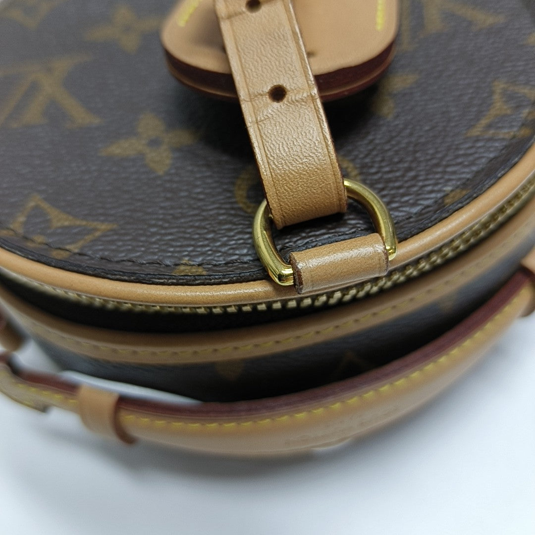 BOITE CHAPEAU Mini Monogram Coated Canvas Brown