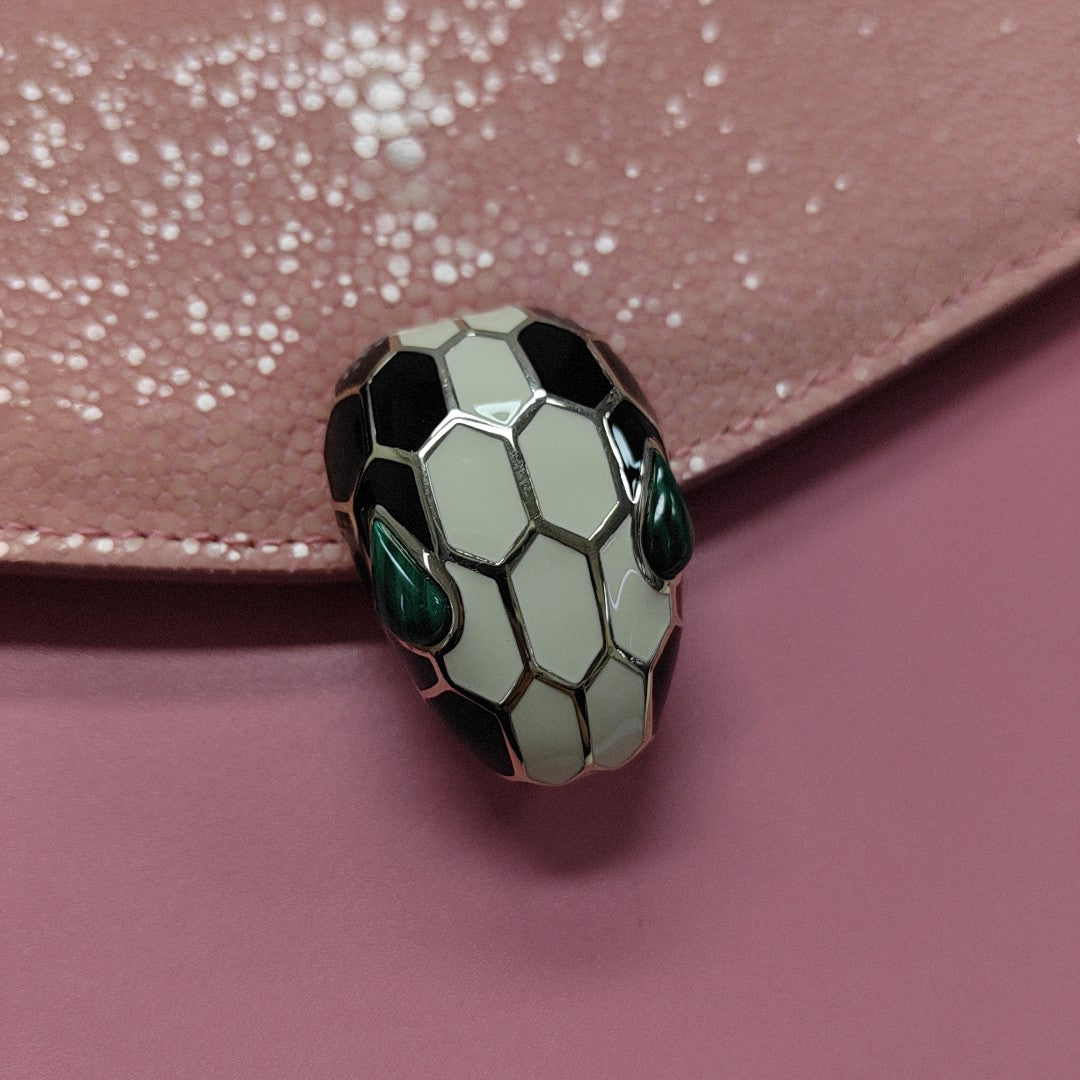 SERPENTI FOREVER Small Stingray Leather Pink