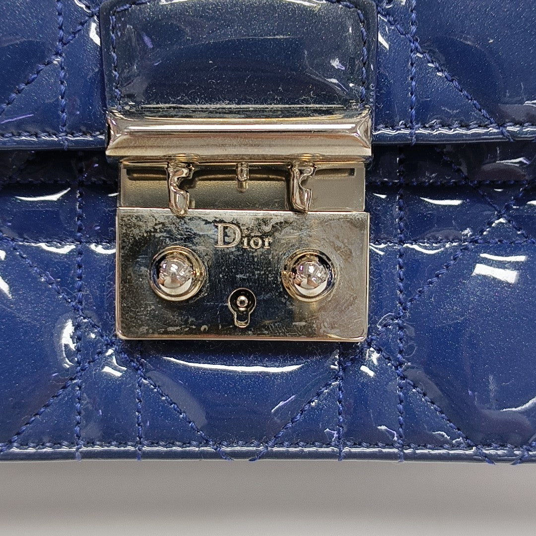 Rendez-Vous Cannage Patent Leather Blue