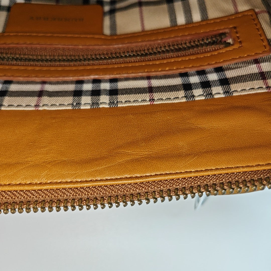 Calfskin Top Handle Bag Brown