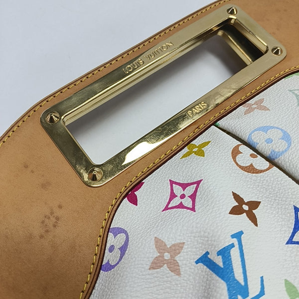 JUDY MM Monogram Coated Canvas White