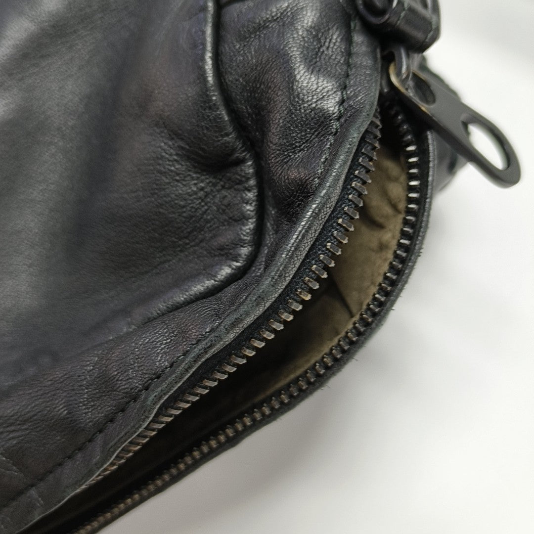 Calfskin Shoulder Bag Black