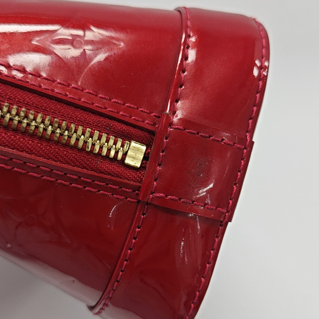 ALMA BB Monogram Patent Leather Red