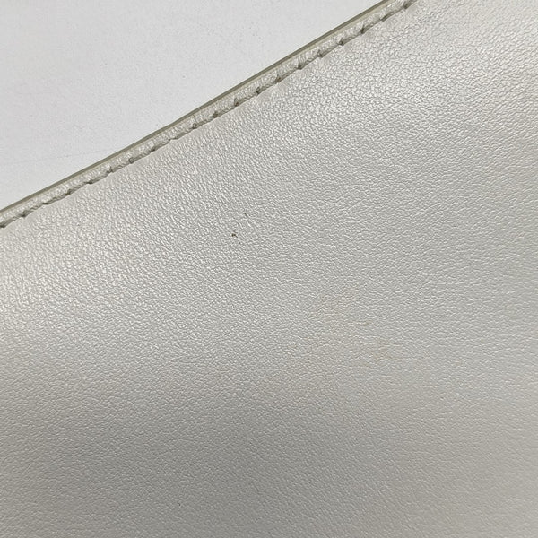 Leather Shoulder Bag White