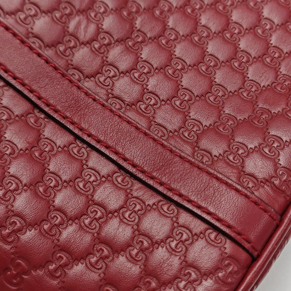Microguccissima Monogram Calfskin Red