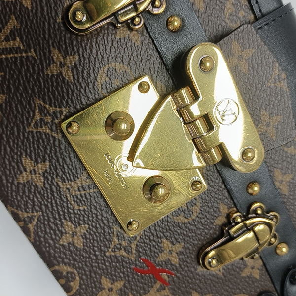 PETITE MALLE Monogram Coated Canvas Brown