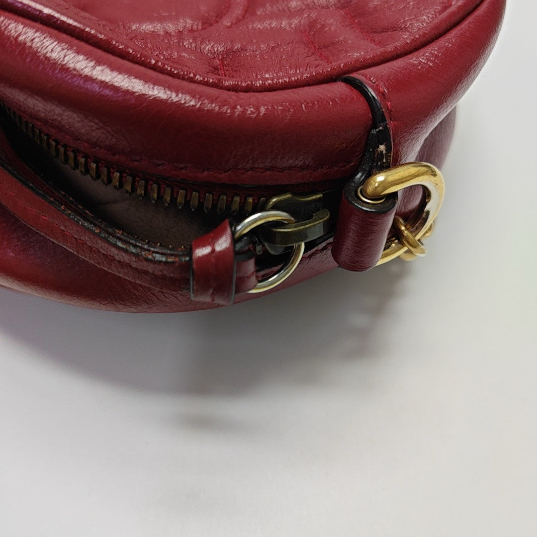 GG Marmont Mini Quilted Calfskin Red