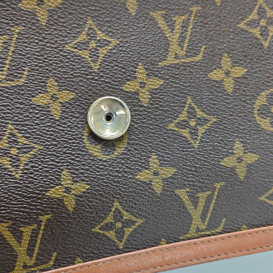 DAME GM Monogram Coated Canvas Brown