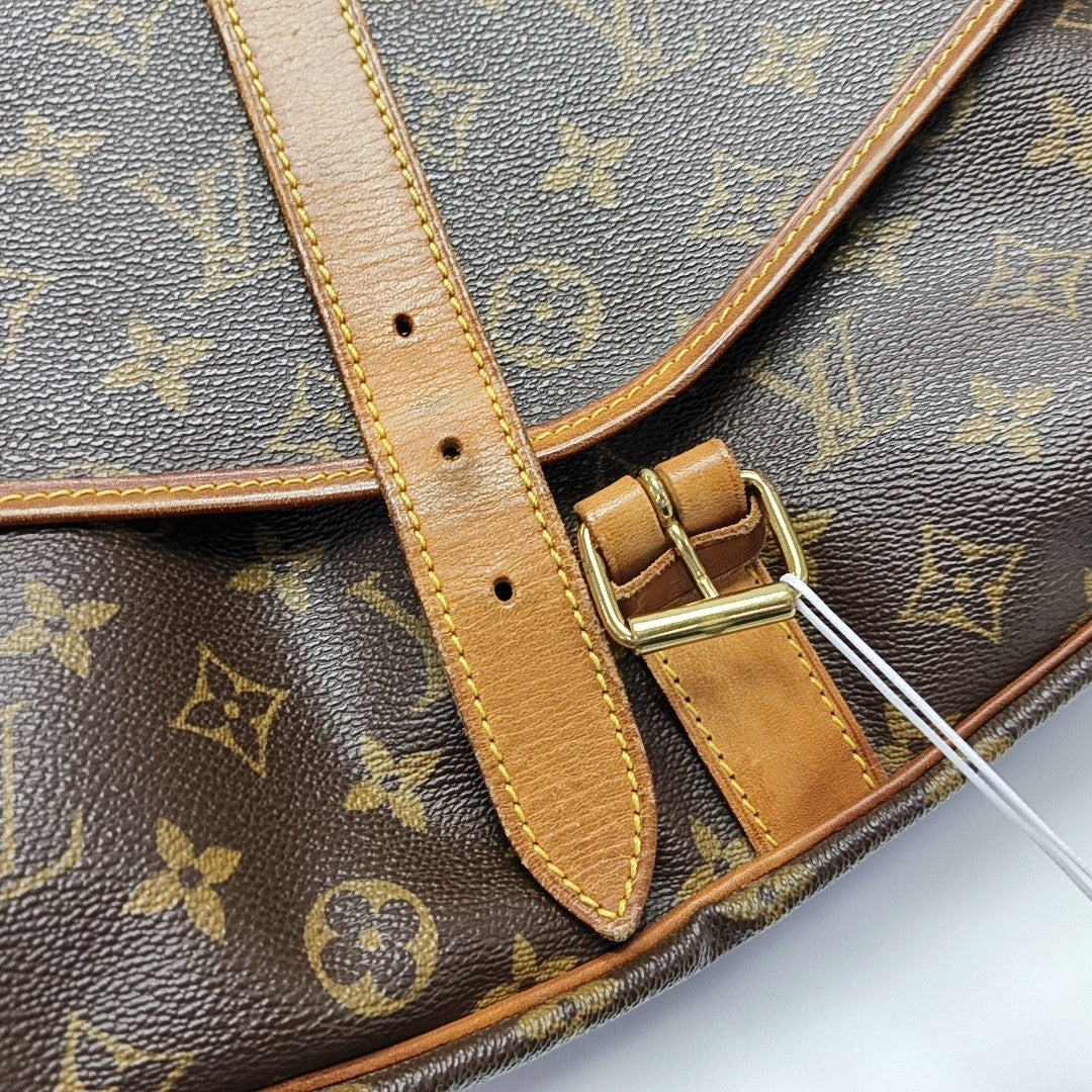 SAUMUR 35 Monogram Coated Canvas Brown