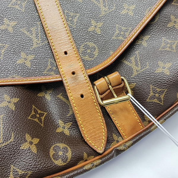 SAUMUR 35 Monogram Coated Canvas Brown