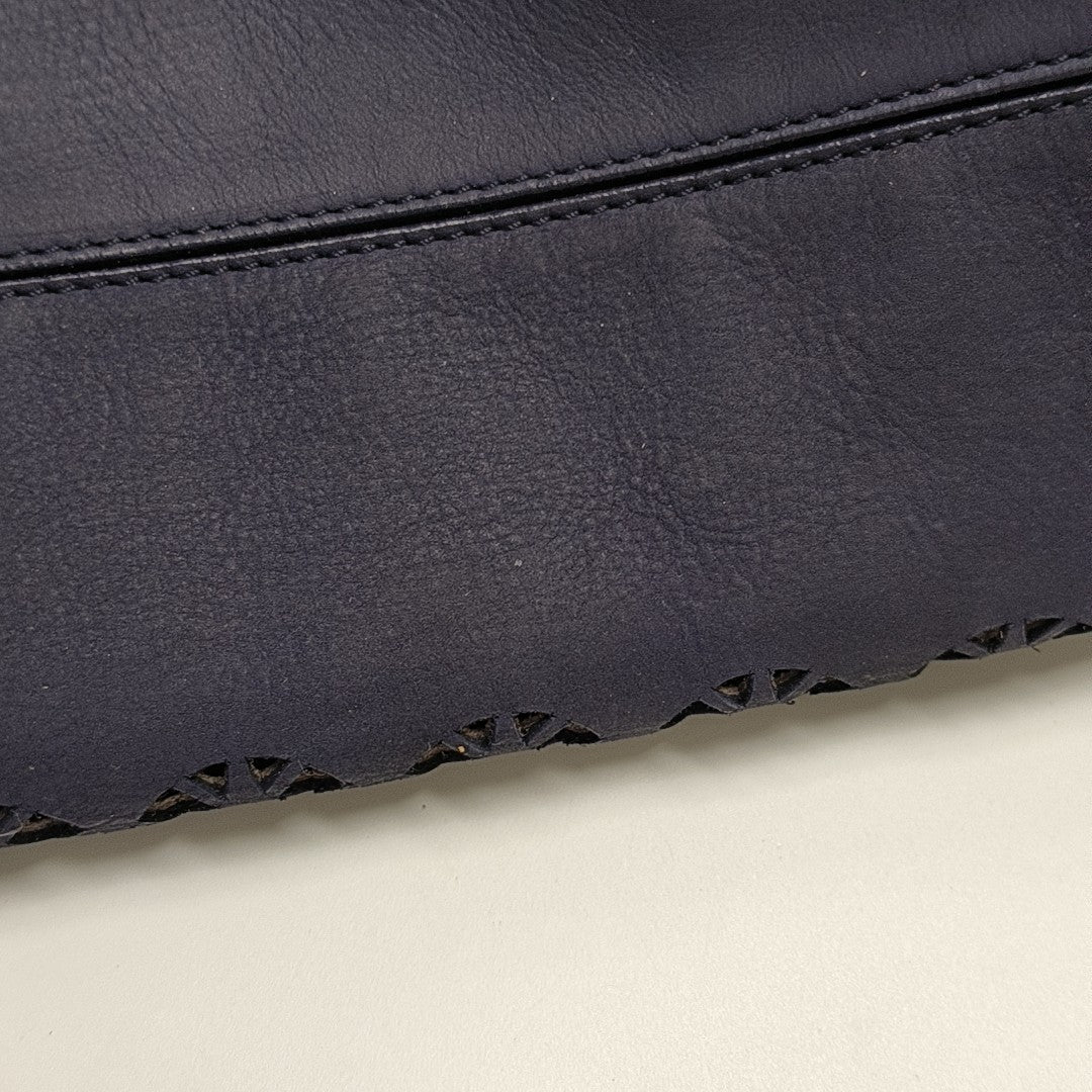 Calfskin Top Handle Bag Blue