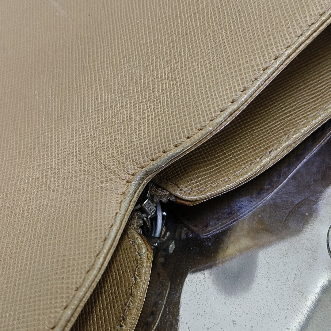 Calfskin Shoulder Bag Beige