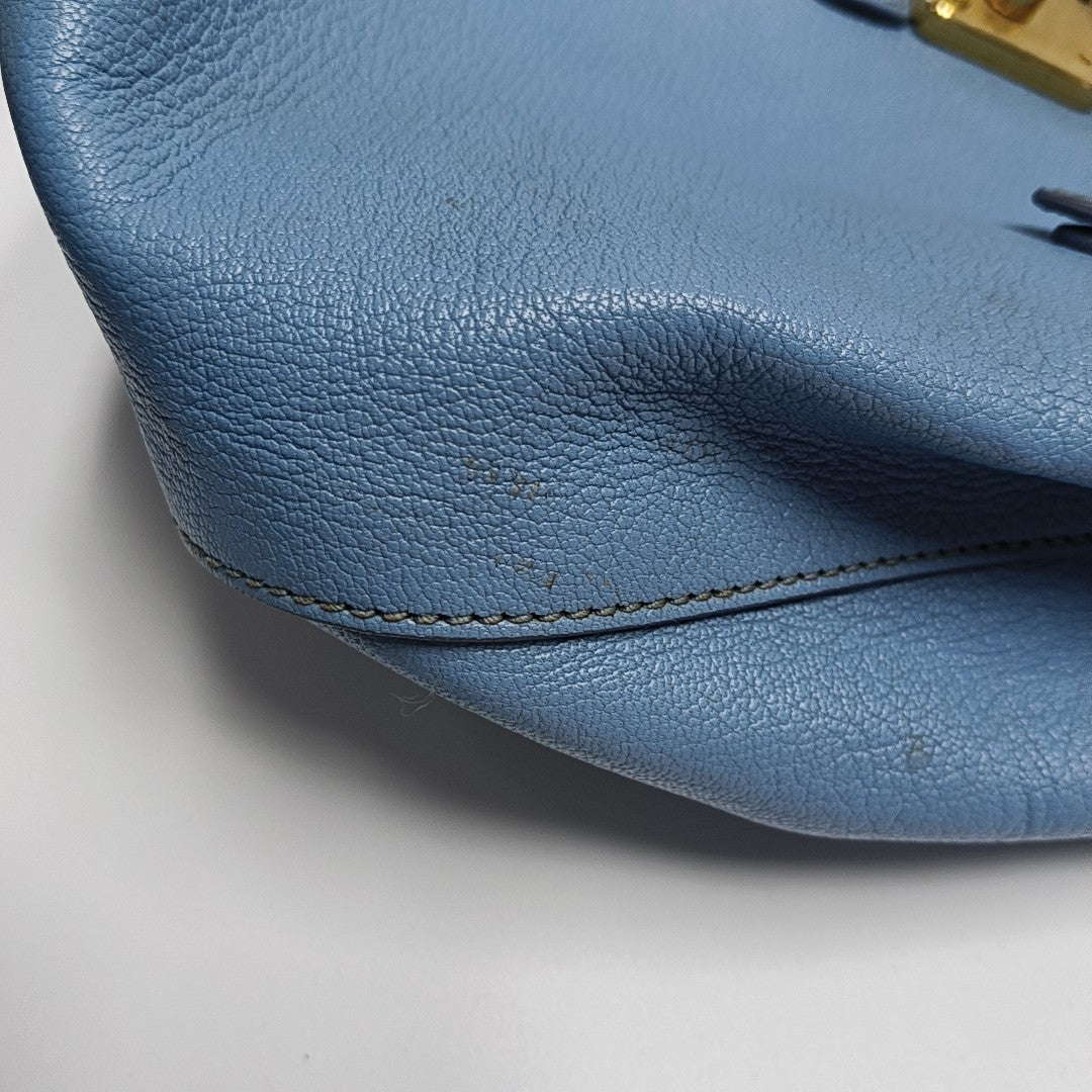 Calfskin Tote Bag Blue