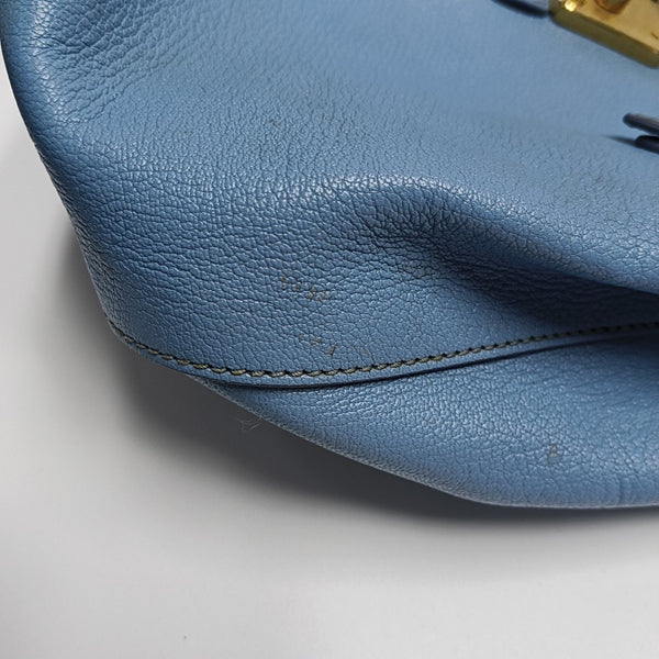 Calfskin Tote Bag Blue