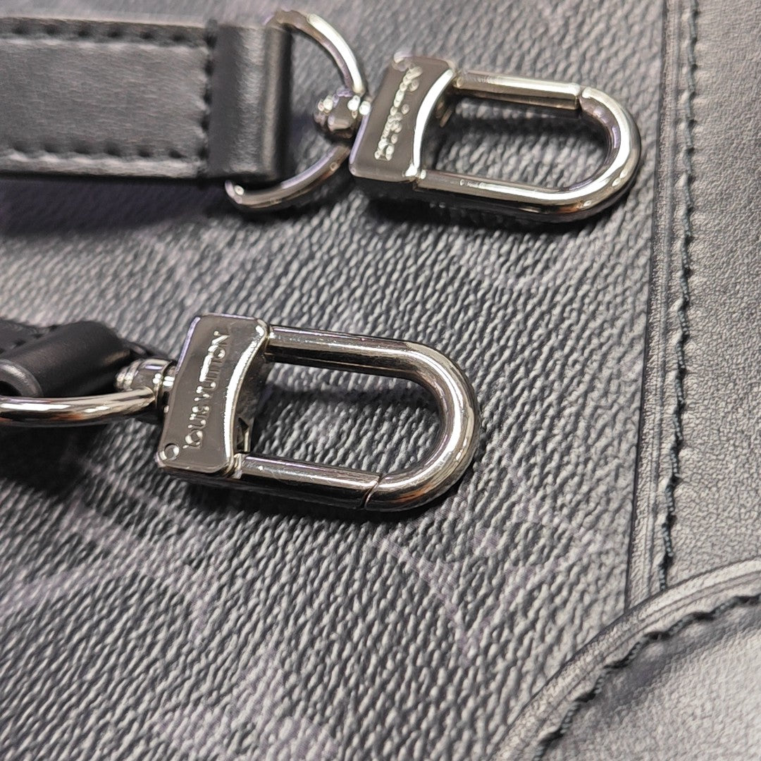 STEAMER Extra Small Monogram Coated Canvas Black