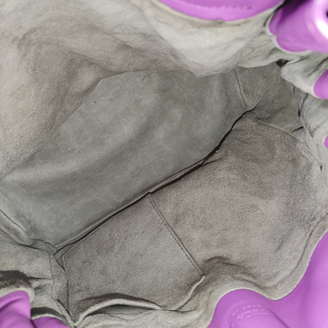 Calfskin Bucket Bag Purple