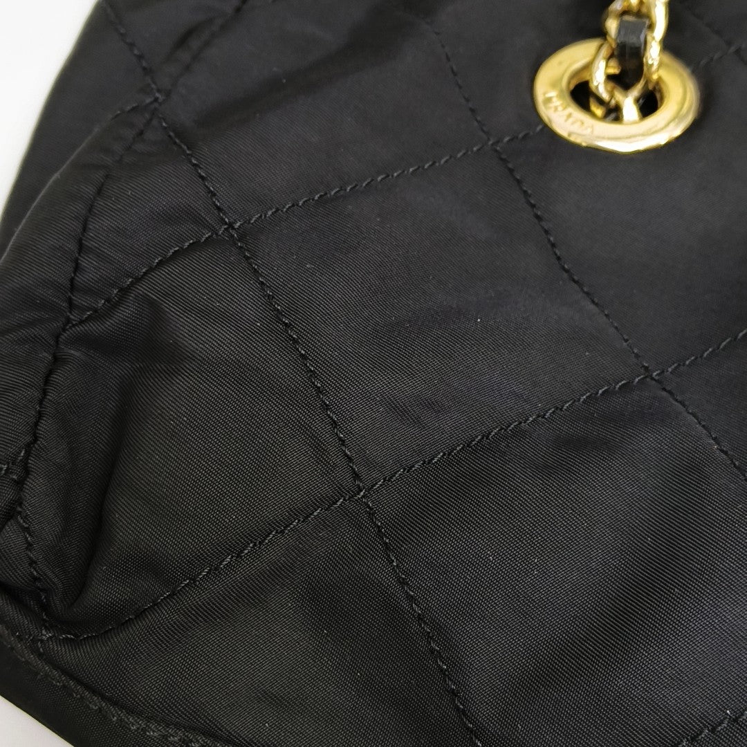Nylon Quilted Nylon Black