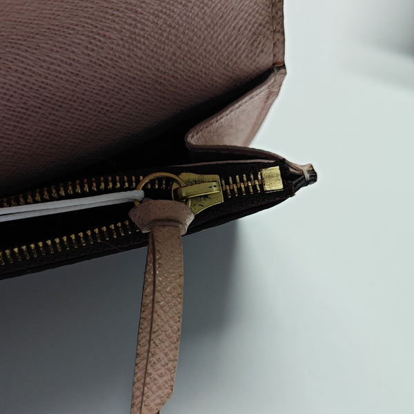 EMILIE Monogram Coated Canvas Brown Wallet