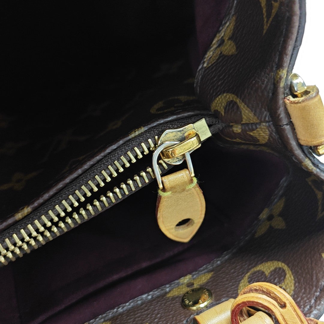 MONTAIGNE BB Monogram Coated Canvas Brown