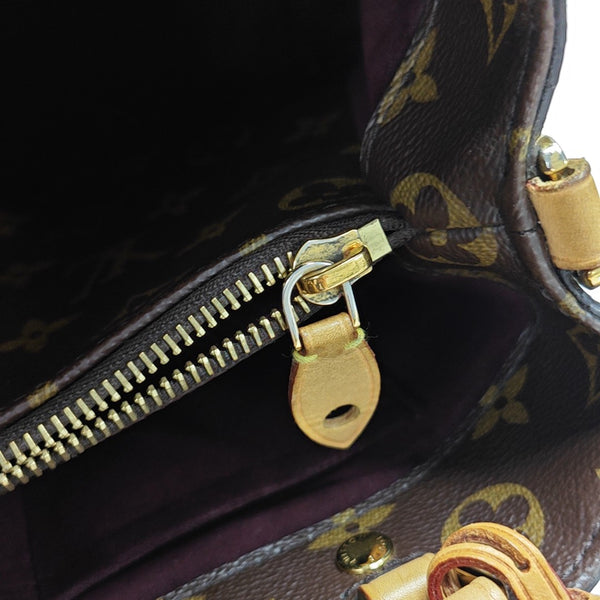 MONTAIGNE BB Monogram Coated Canvas Brown