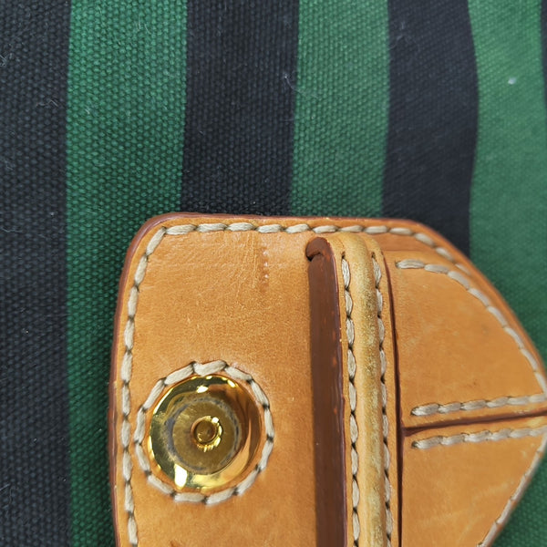 Quilted Canvas Shoulder Bag Green