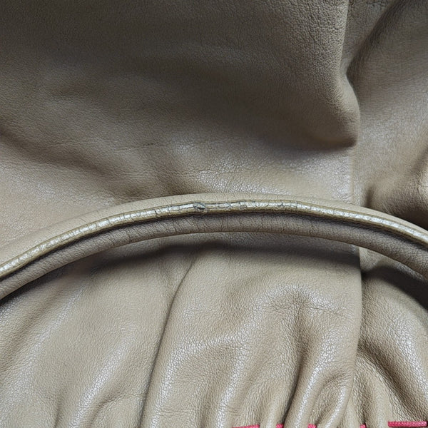 Quilted Calfskin Tote Bag Beige