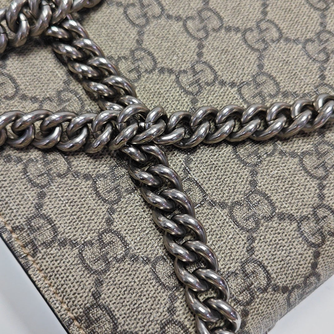 Dionysus Mini Monogram Coated Canvas Beige