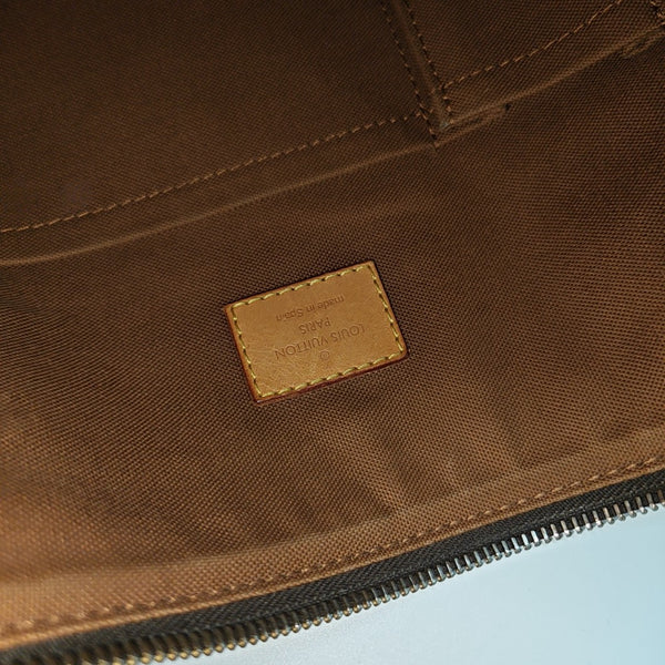 ODEON GM Monogram Coated Canvas Brown