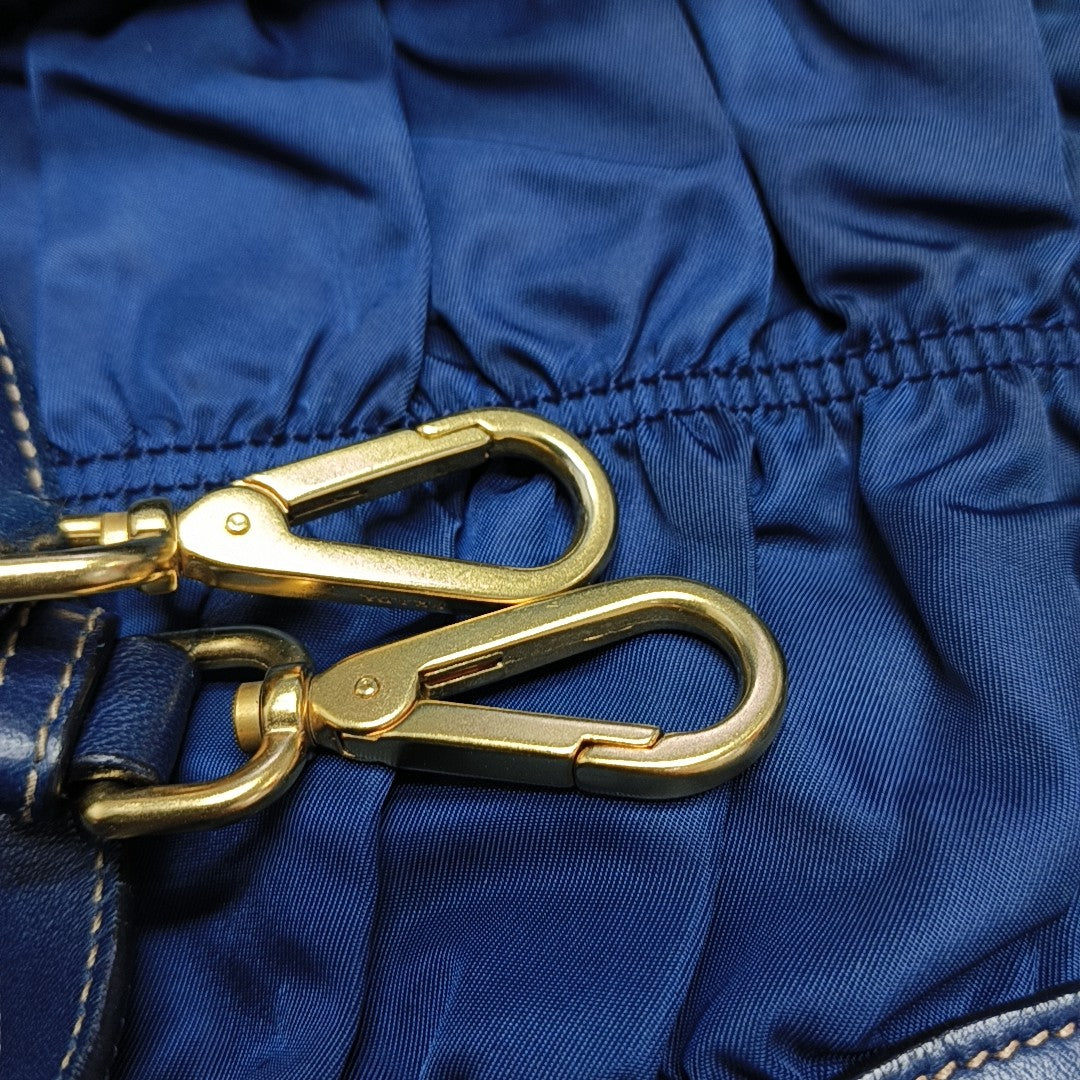 Gaufre Quilted Nylon Blue