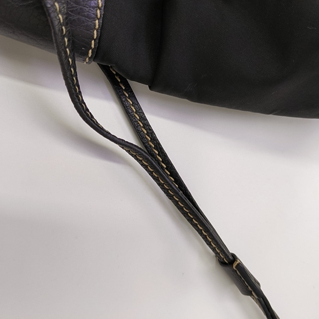 Nylon Top Handle Bag Black