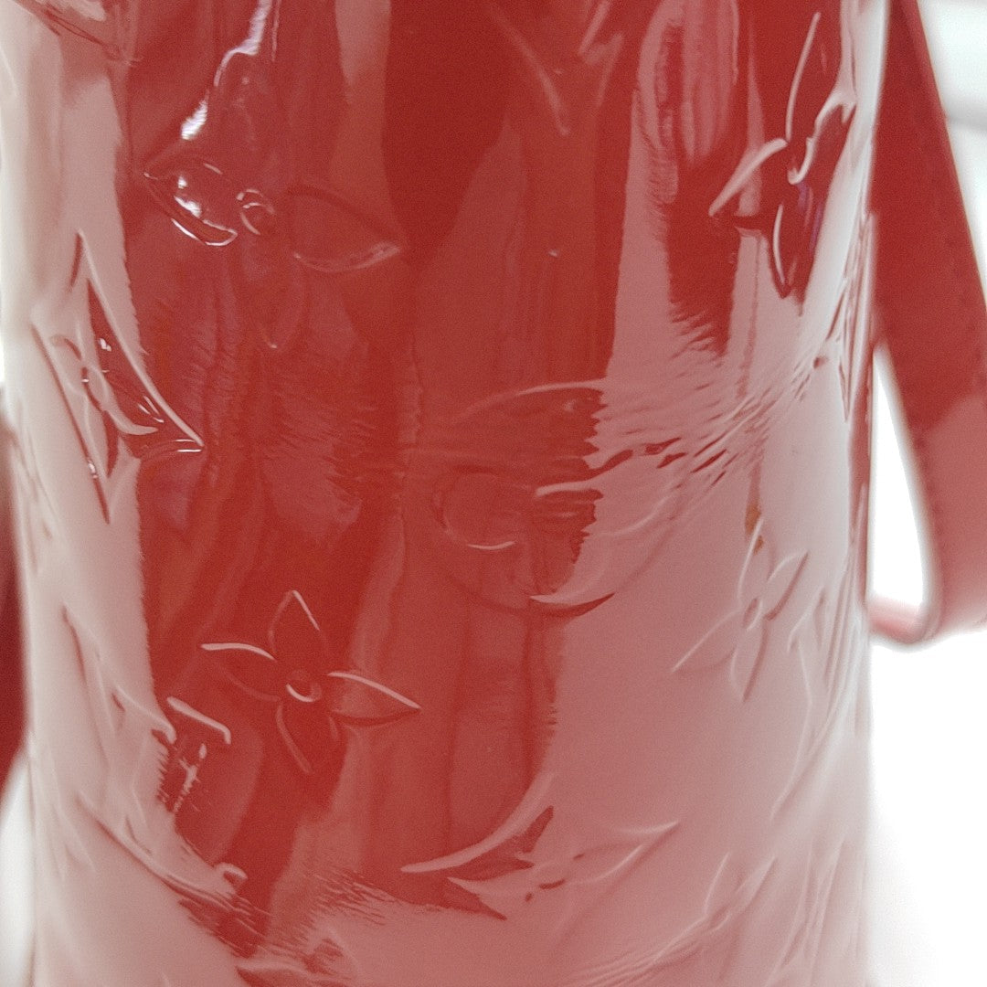 Monogram Patent Leather Tote Bag Red