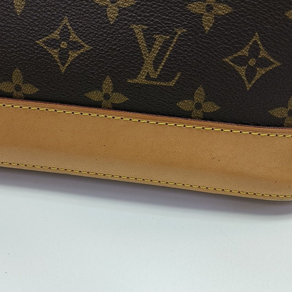 ALMA MM Monogram Coated Canvas Brown