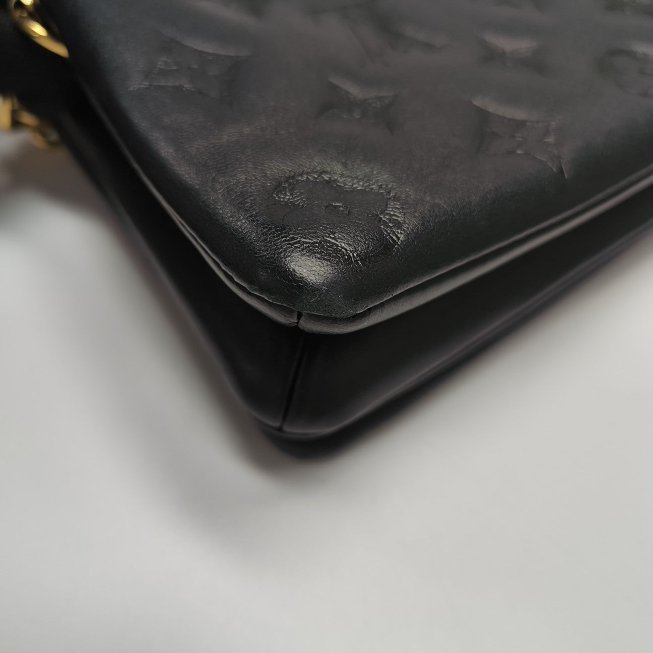 COUSSIN Monogram Lambskin Black